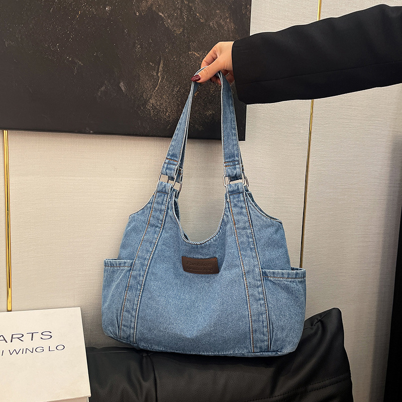 Canvas Tote Designer - Bolso de mano de lona vaquero