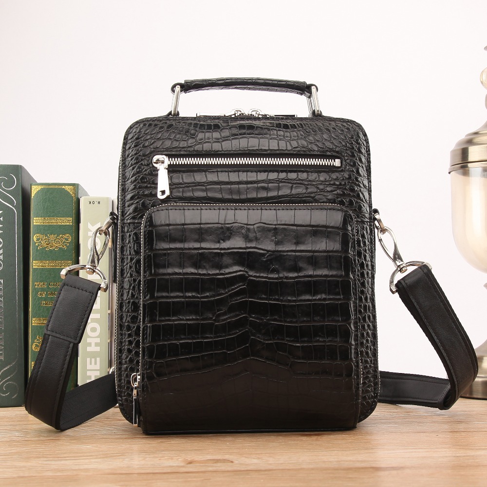 Luxury Bags With Silver Hardware - Bolso de piel de cocodrilo 100%