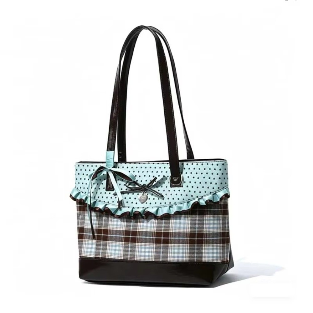 Canvas Tote Designer - Bolso de lona verde menta con