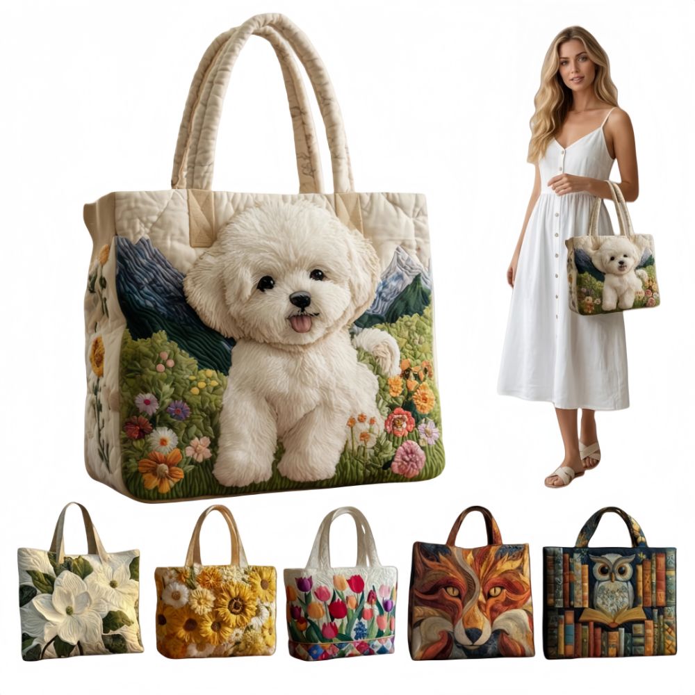 Bolso de mano acolchado vintag - Canvas Tote Designer reseña y precio